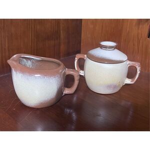 Frankoma Pottery Vintage Cream and Sugar Set 5B